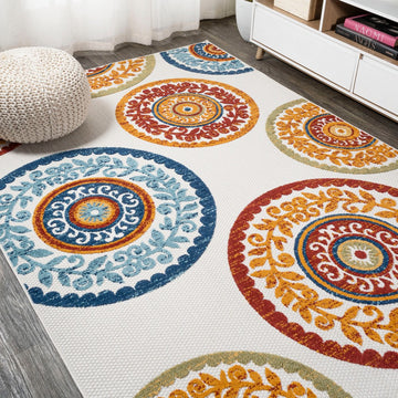 Circus Medallion High-low Indoor/outdoor Area Rug